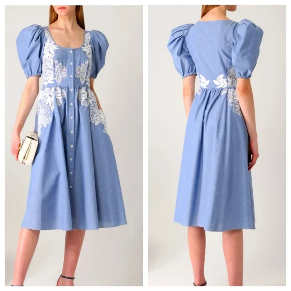 Carolina Herrera Dresses | Carolina Herrera Elegant Blue And White Women's Dress | Color: Blue | Size: 12 | Alejandra20pena's Closet Carolina Herrera Dresses | Carolina Herrera Elegant Blue And White Women's Dress | Color: Blue | Size: 12 | Alejandra20pena's Closet